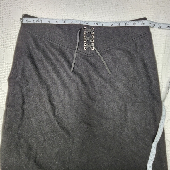 J. Crew Wool Blend Back Lace Up Back A Line Skirt Size 12 - Picture 8 of 9